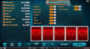 Igrajte besplatno Jacks or Better Poker