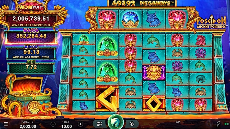 Ancient Fortunes - Poseidon WOWPot Megaways by Microgaming