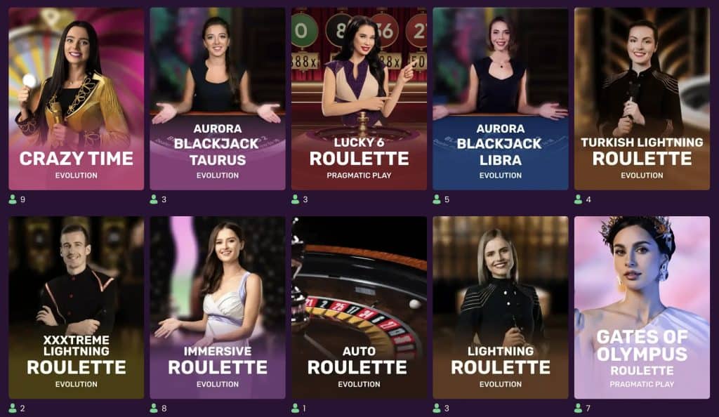 Bizzo Casino uživo