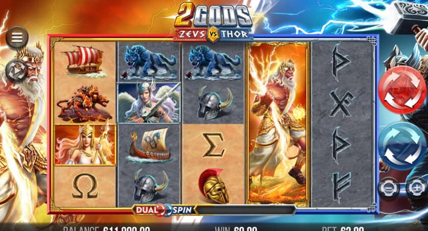 Igrajte besplatno 2 Gods: Zeus vs Thor Dualspin