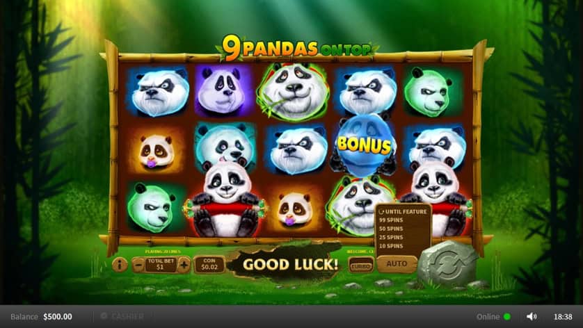 Igrajte besplatno 9 Pandas On Top