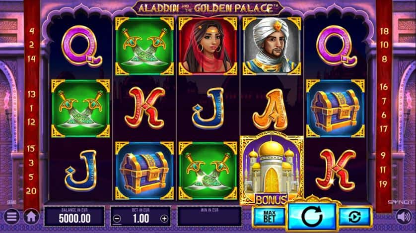 Igrajte besplatno Aladdin and the Golden Palace