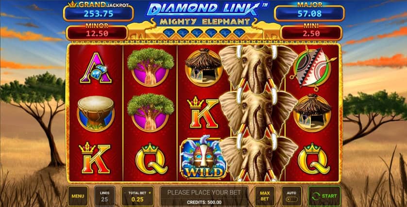 Igrajte besplatno Diamond Link Mighty Elephant