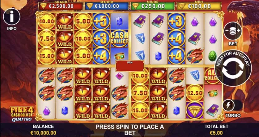 Igrajte besplatno Fire 4: Cash Collect Quattro