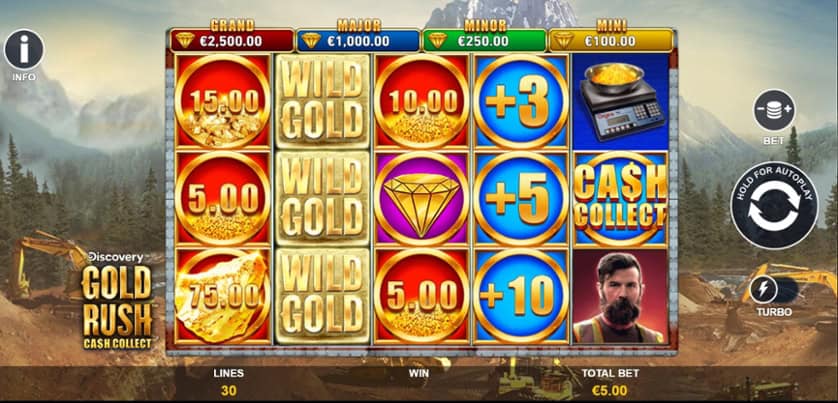 Igrajte besplatno Gold Rush Cash Collect