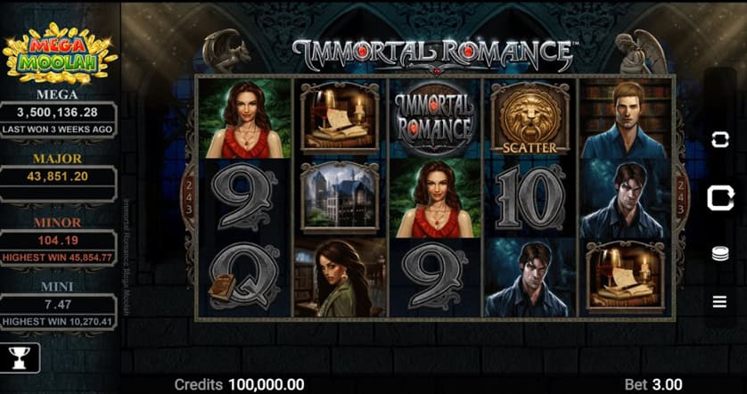 Igrajte besplatno Immortal Romance Mega Moolah