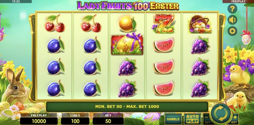 Igrajte besplatno Lady Fruits 100 Easter