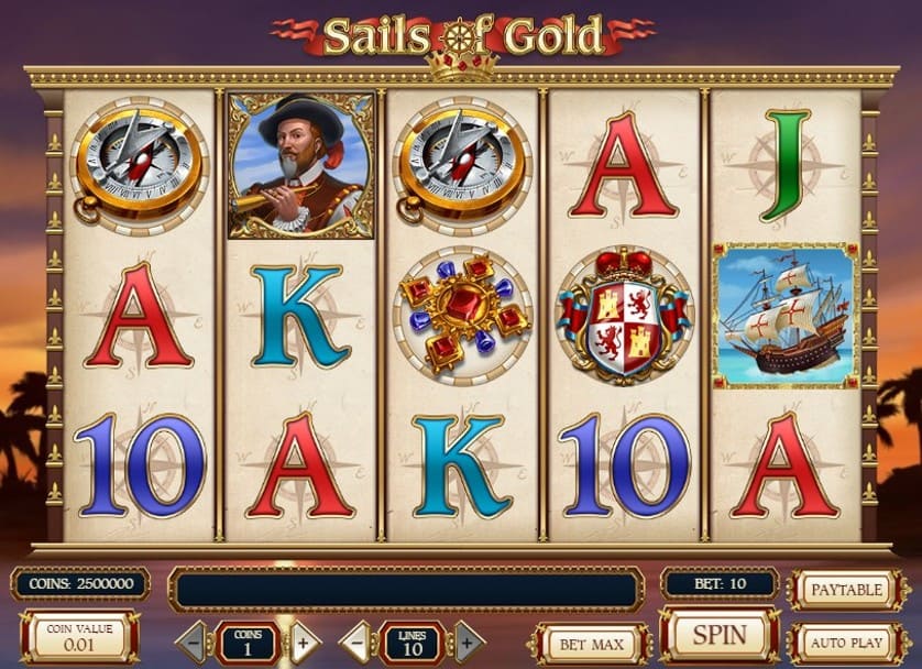 Igrajte besplatno Sails of Gold