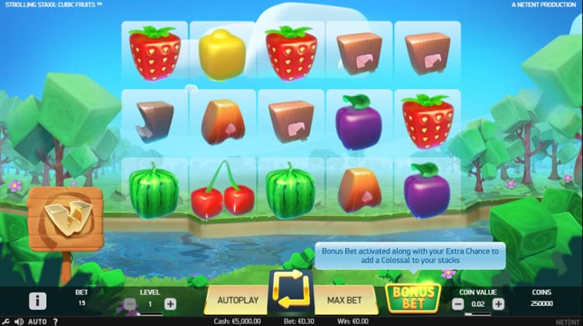 Igrajte besplatno Strolling Staxx Cubic Fruits