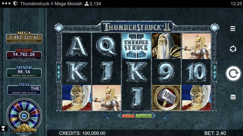 Igrajte besplatno Thunderstruck 2 Mega Moolah