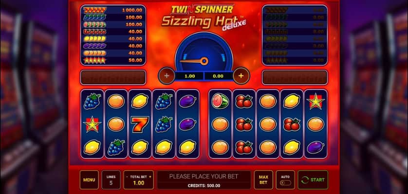 Igrajte besplatno Twin Spinner Sizzling Hot Deluxe