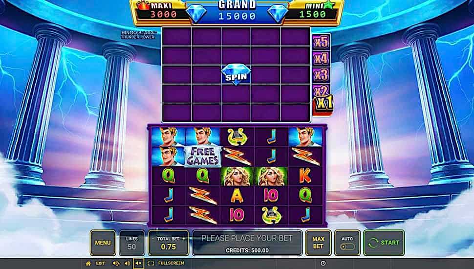 Igrajte besplatno Bingo Staxx Thunder Power