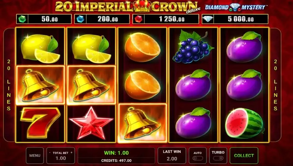 Igrajte besplatno Diamond Mystery 20 Imperial Crown Deluxe