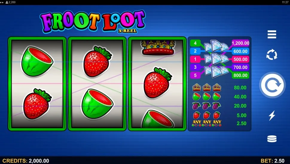 Igrajte besplatno Froot Loot 3-Reel