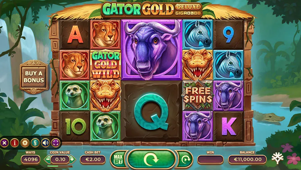 Igrajte besplatno Gator Gold Deluxe Gigablox