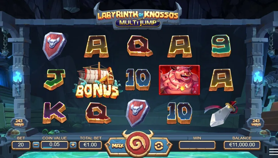 Igrajte besplatno Labyrinth of Knossos Multijump