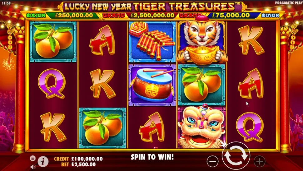 Igrajte besplatno Lucky New Year Tiger Treasures