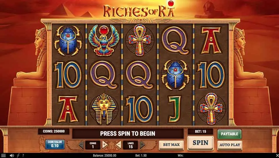 Igrajte besplatno Riches of Ra Slot