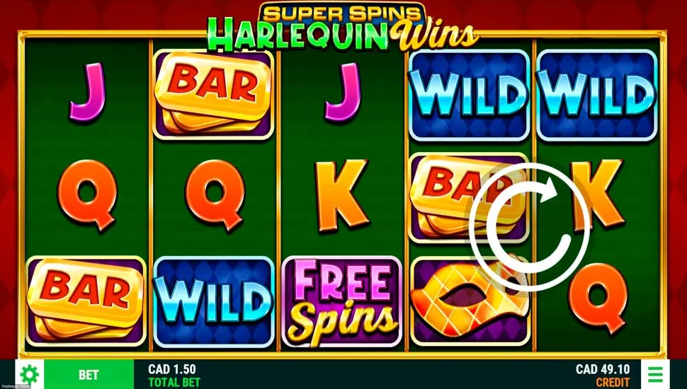 Igrajte besplatno Super Spins Harlequin Wins