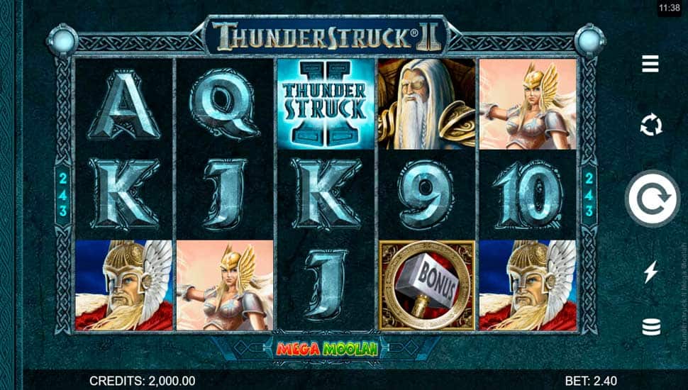 Igrajte besplatno Thunderstruck II Mega Moolah