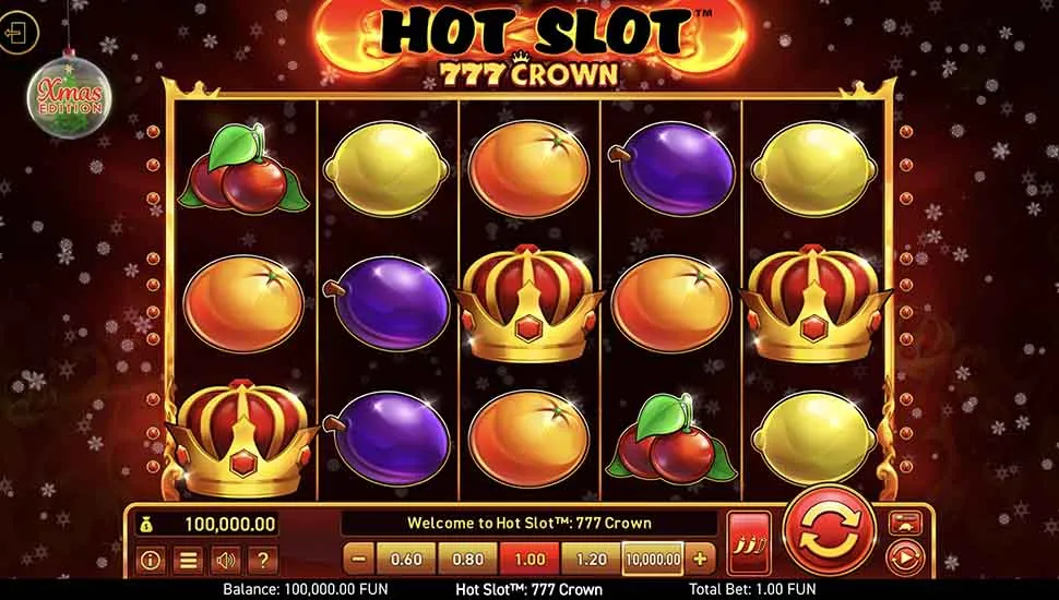 Igrajte besplatno Hot Slot 777 Crown Xmas Edition