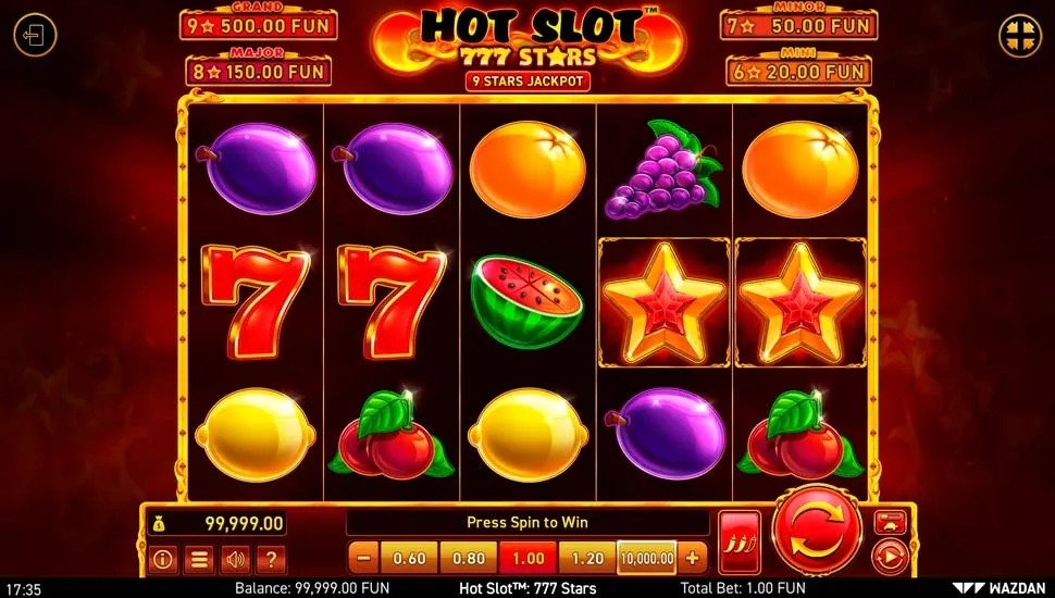 Igrajte besplatno Hot Slot 777 Stars