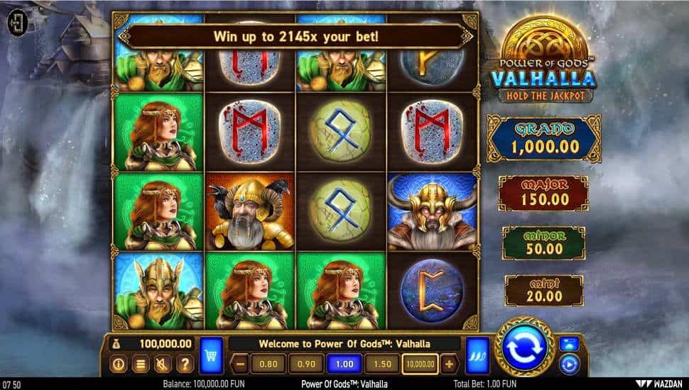 Igrajte besplatno Power of Gods Valhalla Hold the Jackpot