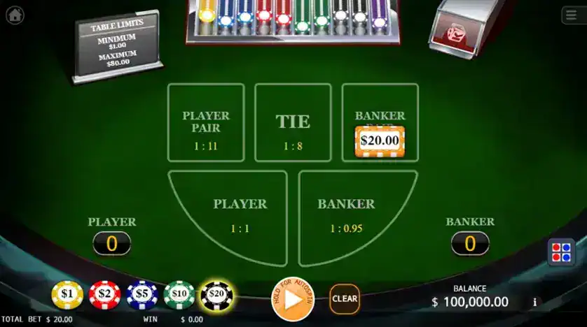Igrajte besplatno Baccarat