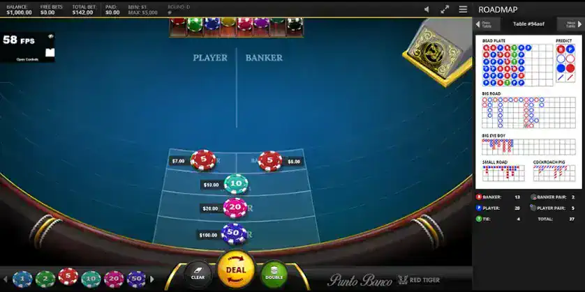 Igrajte besplatno Baccarat – Punto Banco