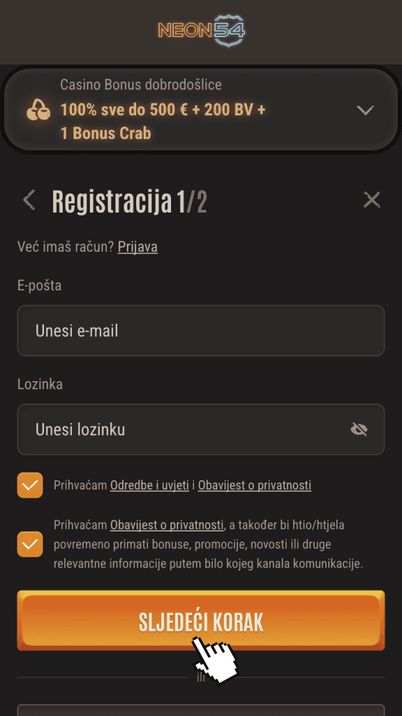 Unesite kontakt podatke