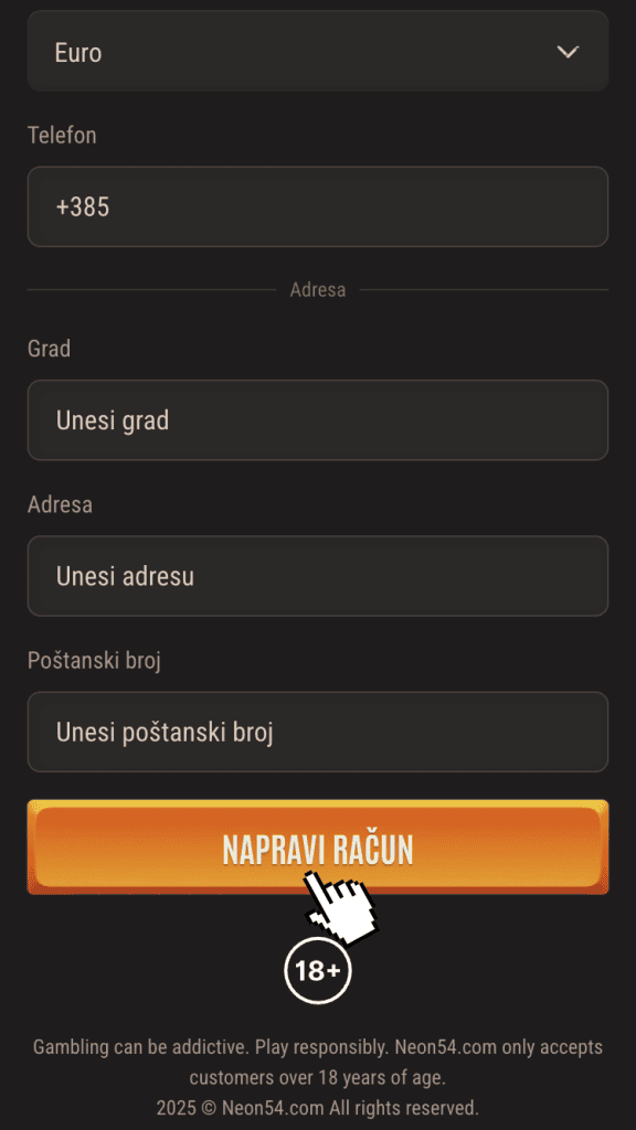 Unesite osobne podatke