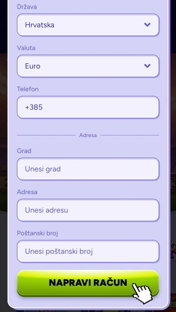 Dodaj osobne podatke