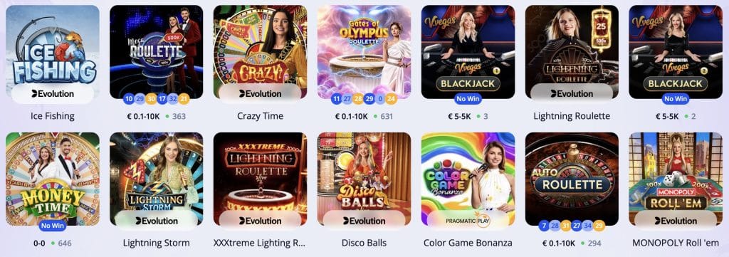 V.Vegas Casino uživo