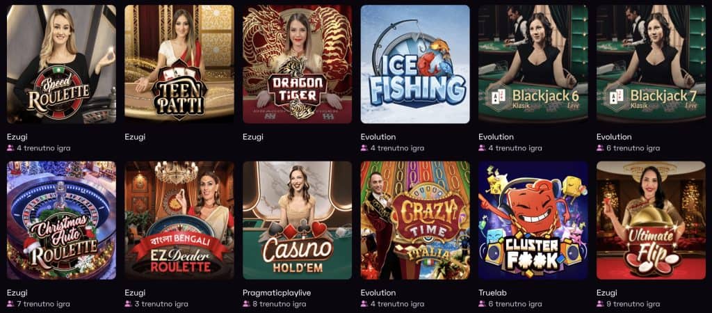 Lussurio Casino uživo